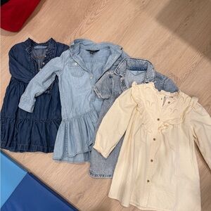 Set of Four Toddler Dresses - Mayoral, Polo, H&M, Zara